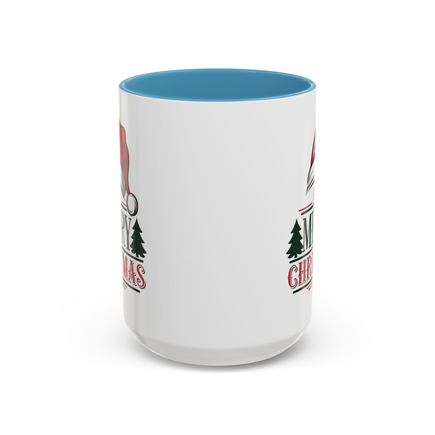 Christmas Mug - Merry Christmas Green & Red Text Red Hat