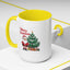 Christmas Mug - Merry Christmas Red Text Santa Tree Presents