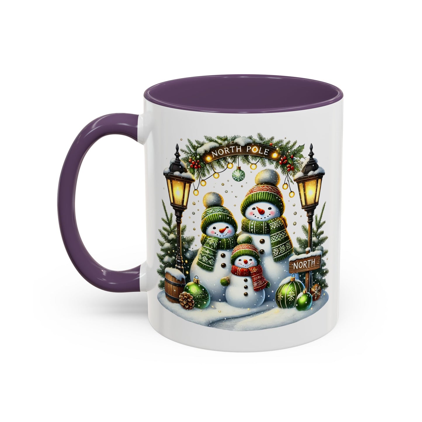 Christmas Mug - Green Snowman Family