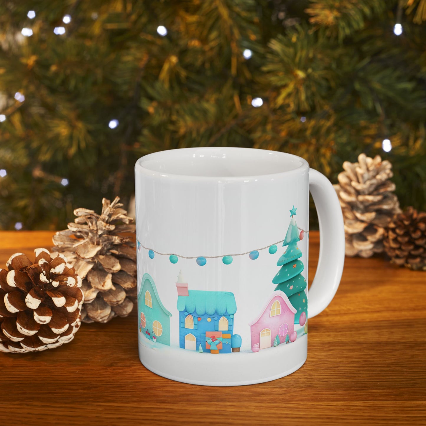 Christmas Mug - Candy Coated Houses Wrap
