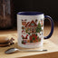 Christmas Mug - Happy Holidays Red Text Reindeer Santa Snowman Presents