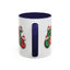 Christmas Mug - Merry Christmas Green Yellow & Red Text Hats