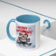 Christmas Mug - Merry Christmas Red Text Puppy Green Top 2