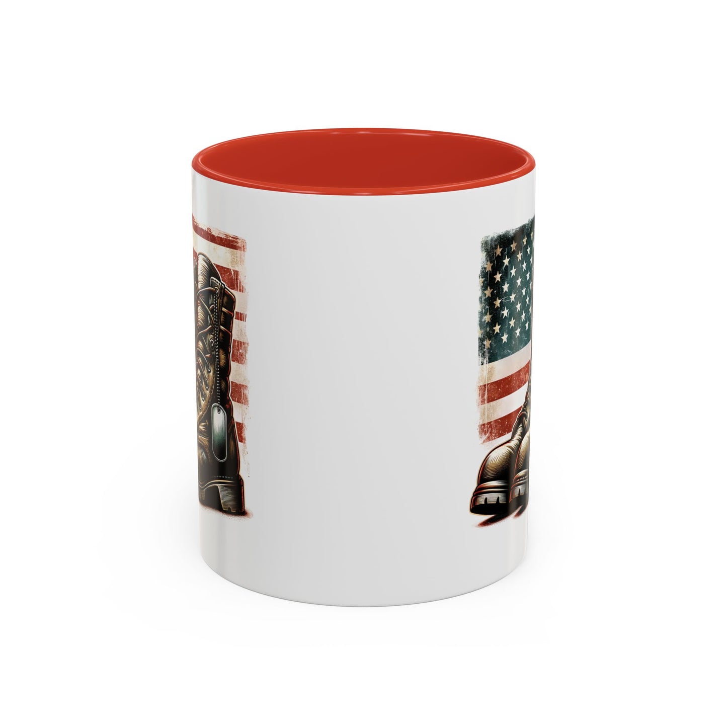 4th of July Mug - Fallen Soldier Boots Flag