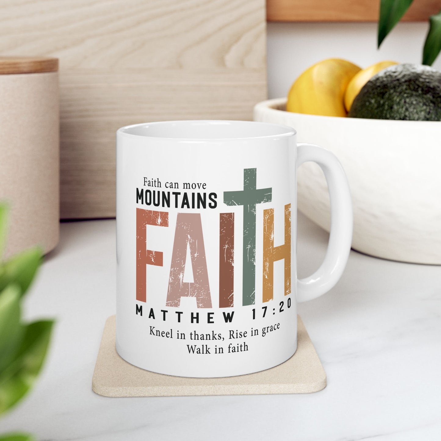 Religious Mug - Faith Can Move Mountains