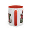 Christmas Mug - Merry Christmas Red Green & White Graffiti Hat