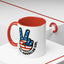 4th of July Mug - All American Girl Peace Sign