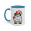 Christmas Mug - Merry Christmas Red & Green Text Gnome Present