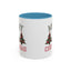 Christmas Mug - Merry Christmas Green & Red Text Decorative Trees