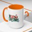 Christmas Mug - Merry Christmas Green & Red Text Santa Present