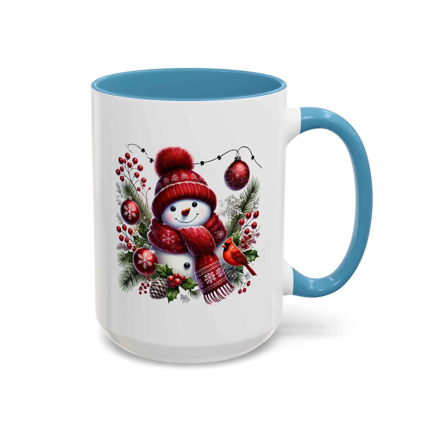 Christmas Mug - Burgundy Snowman