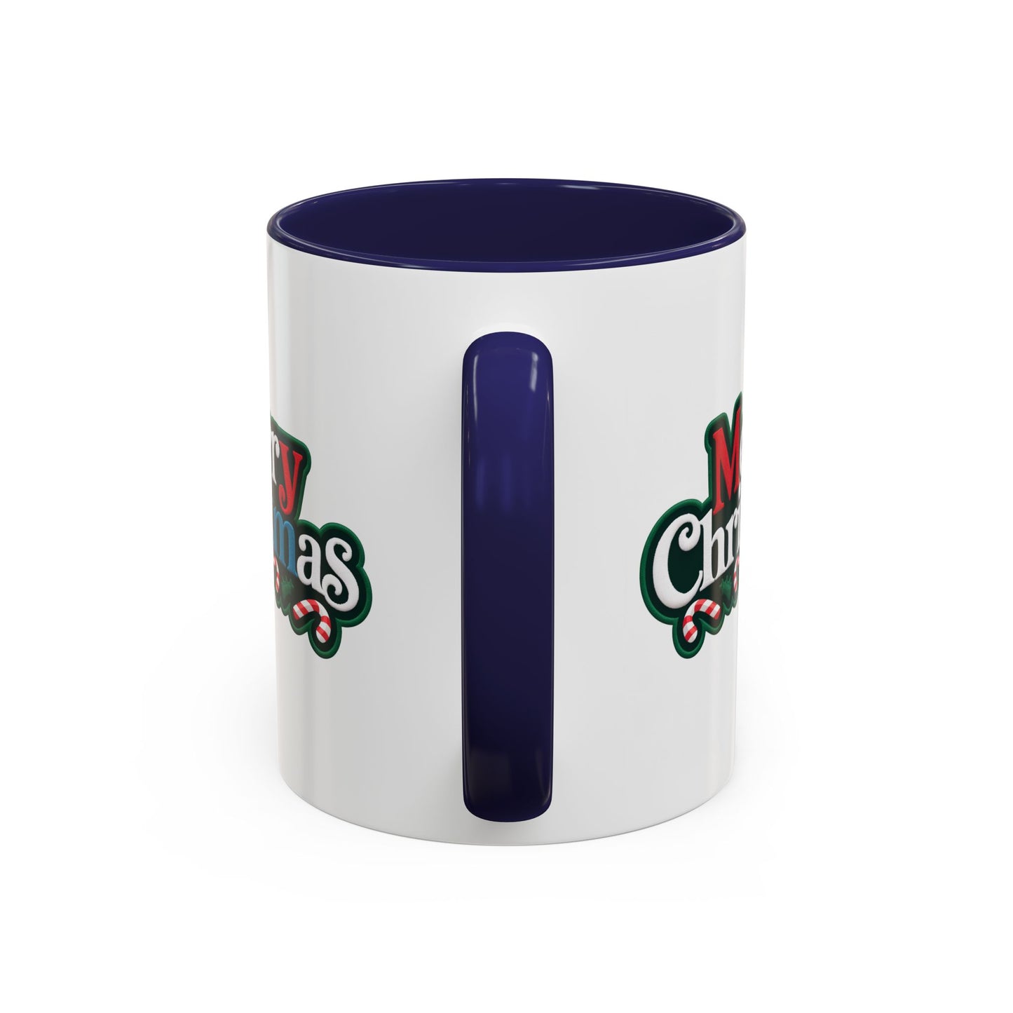Christmas Mug - Merry Christmas White Red & Blue Text