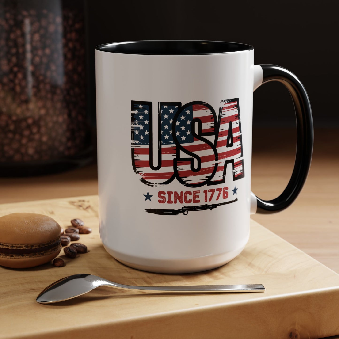 4th of July Mug - USA Since 1776 Gun