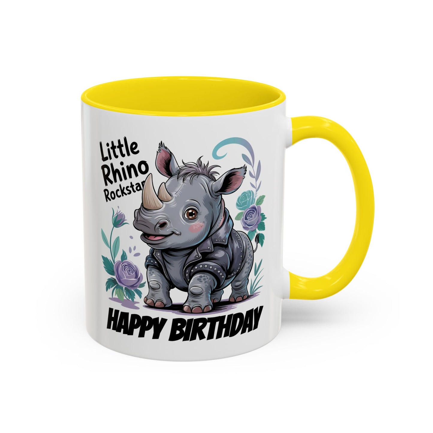 Birthday Mug - Happy Birthday Little Rhino Rockstar