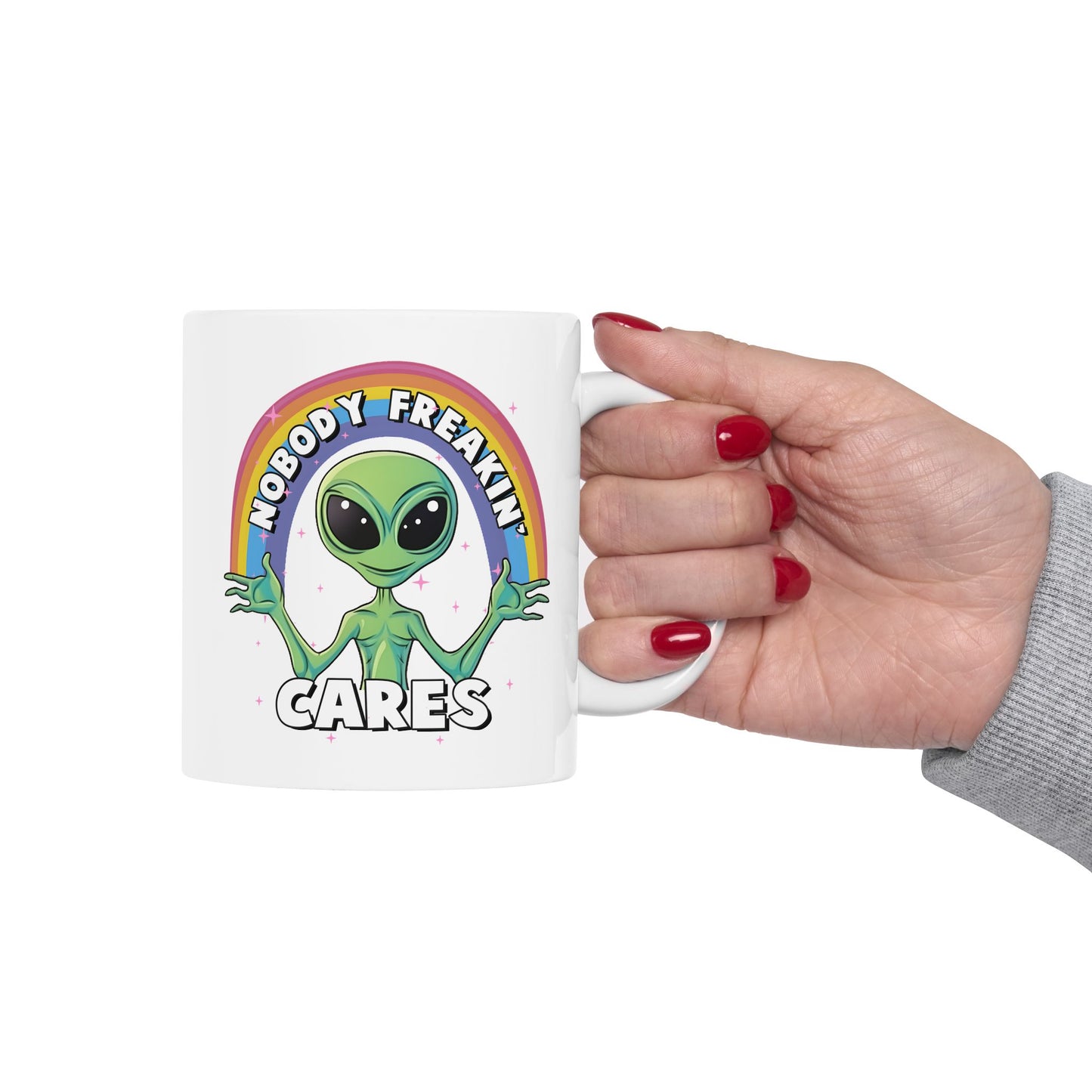 Alien Mug - Nobody Freakin Cares