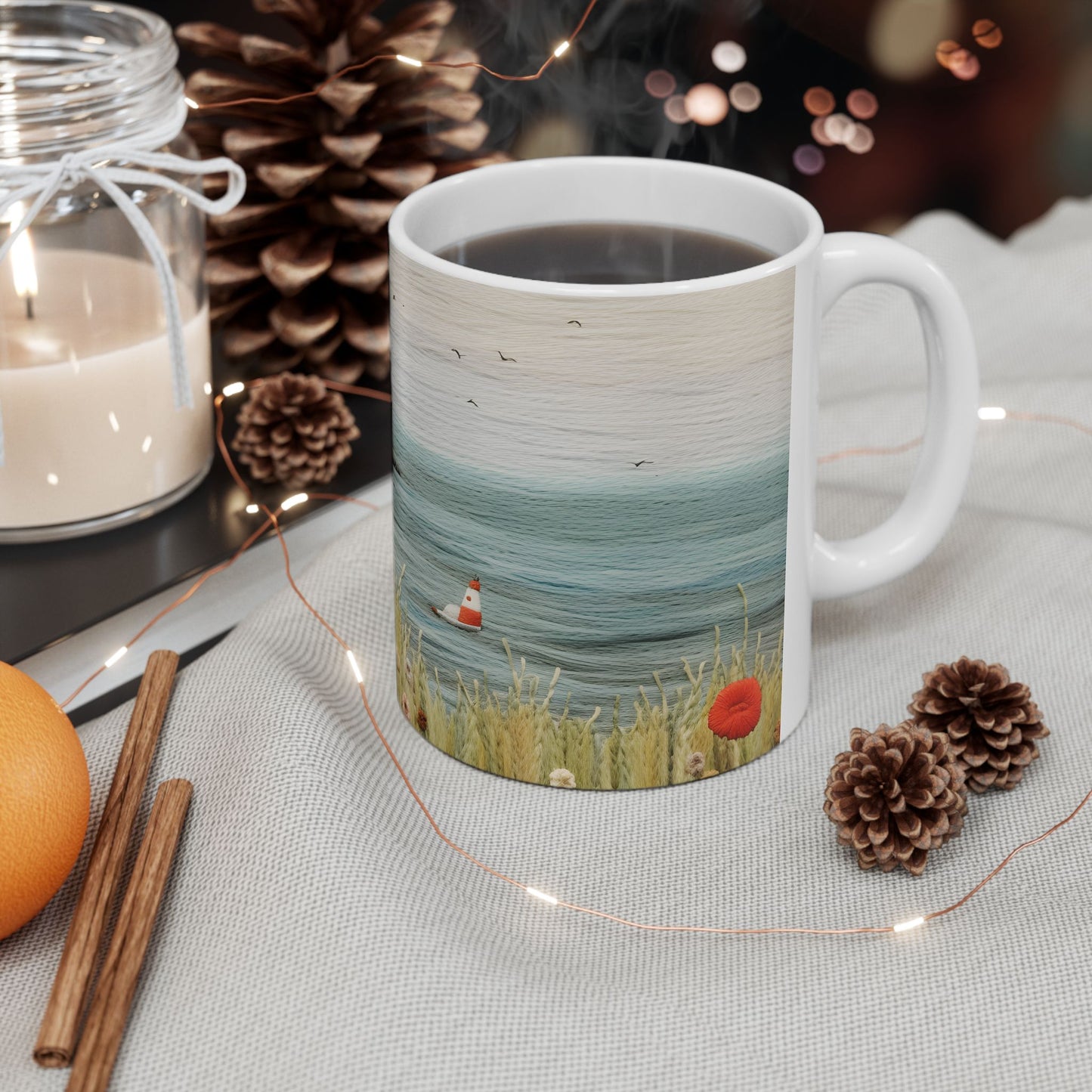 Artistic Mug - Felted Lighthouse 7