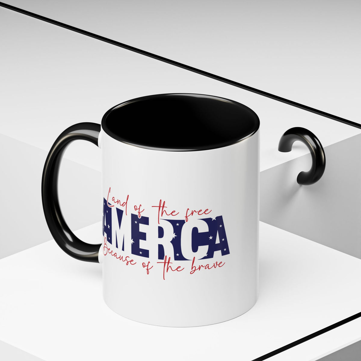 4th of July Mug - American Land of the Free Stars