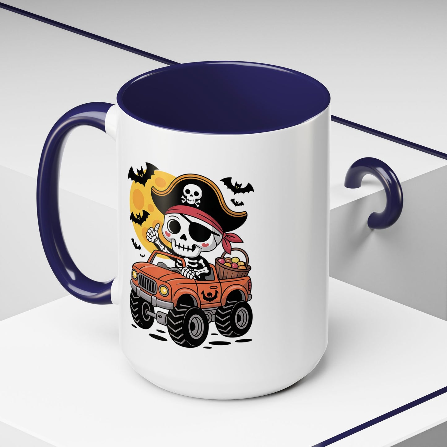 Halloween Mug - Driving Skeleton Pirate