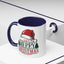 Christmas Mug - Merry Christmas Green & Red Text Red Hat