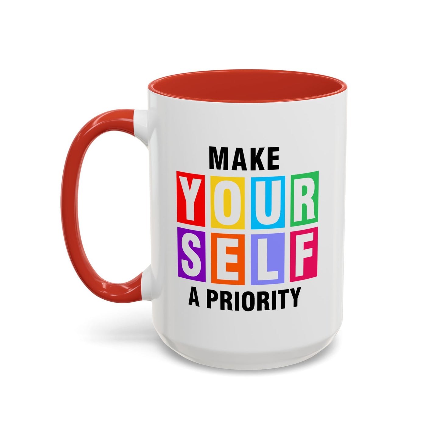 Wellness Mug - Make Yourself a Priority Colored Blocks