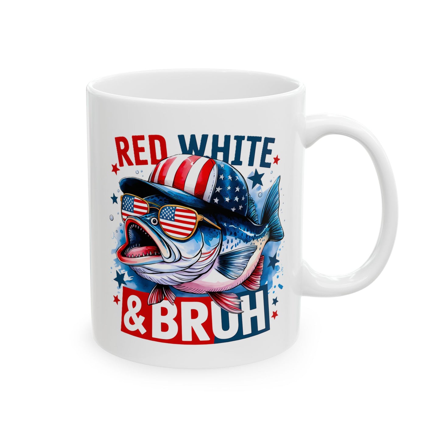 4th of July Mug - Red White & Bruh
