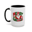 Christmas Mug - Green & Red Text Santa Presents