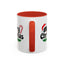 Christmas Mug - Merry Christmas Black Text Hat Candy Cane Mistletoe