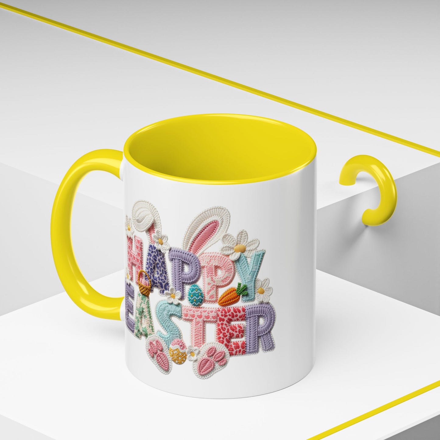 Easter Mug - Happy Easter Latch Yarn
