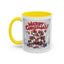 Christmas Mug - Merry Christmas Red Text Puppy Green & Red Top