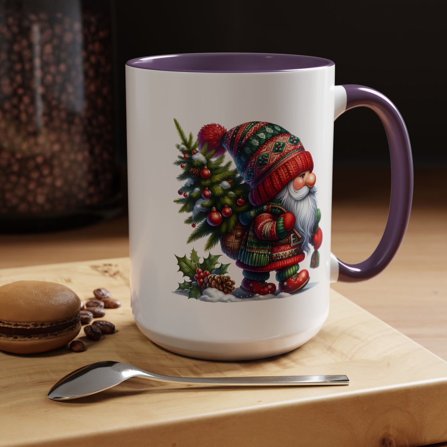 Christmas Mug - Gnome Christmas Tree and Pine Cone