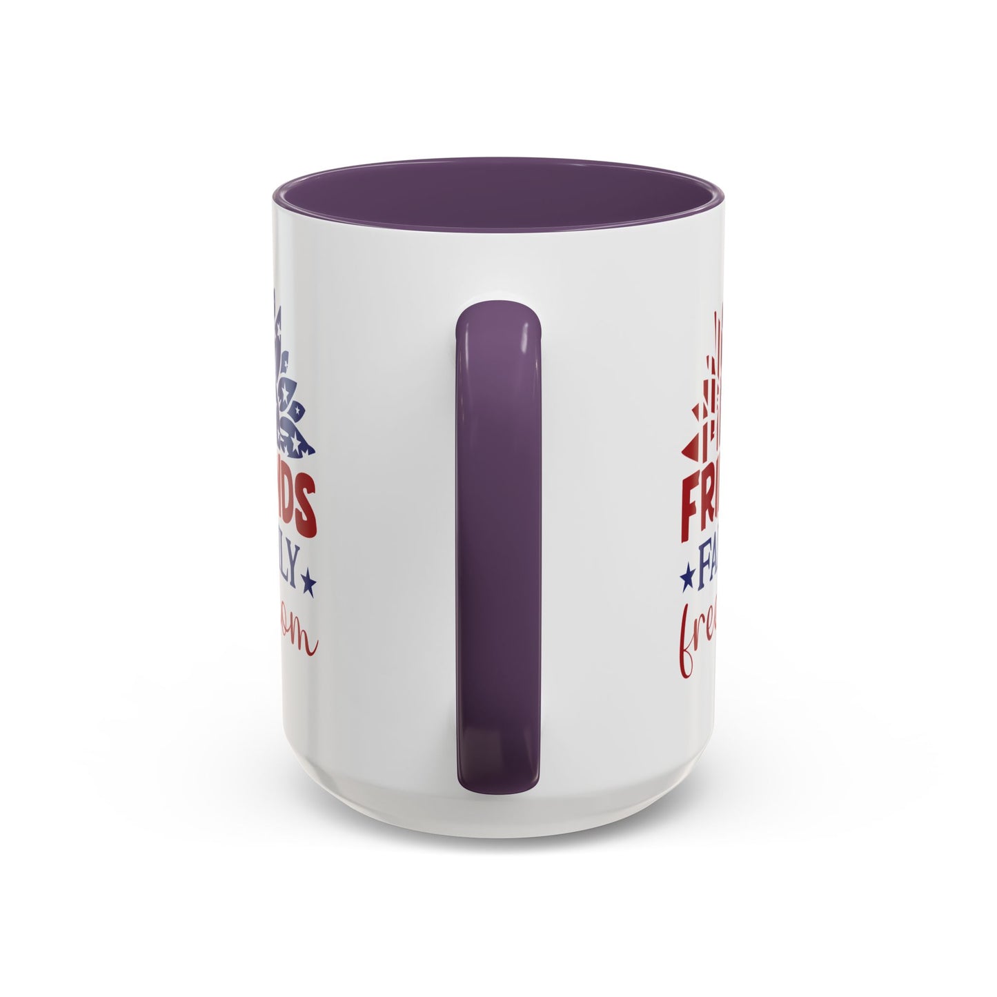 4th of July Mug - Friends Family Freedom Sunflower