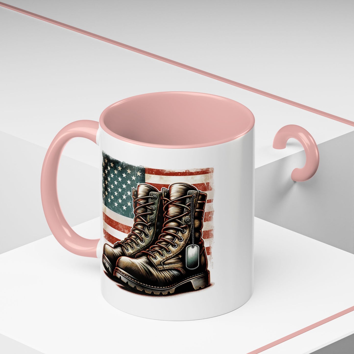 4th of July Mug - Fallen Soldier Boots Flag