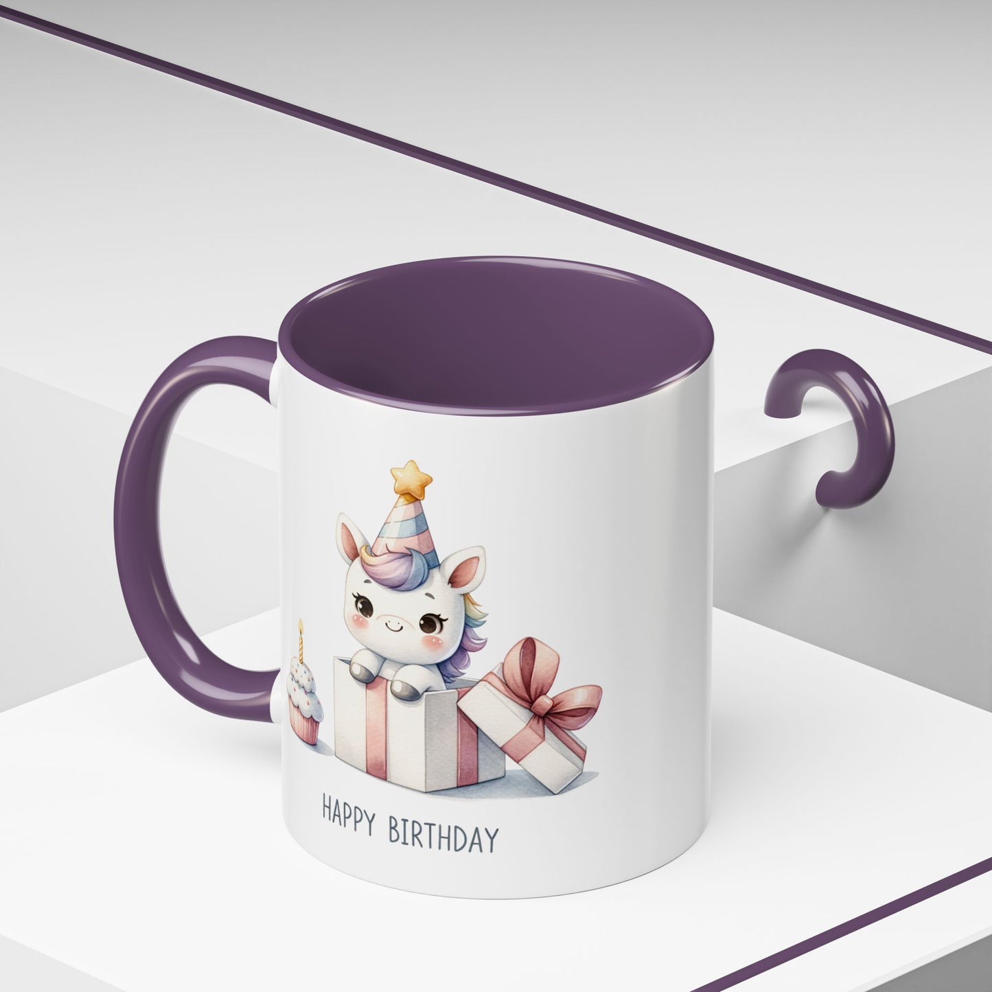 Birthday Mug - Unicorn With Present