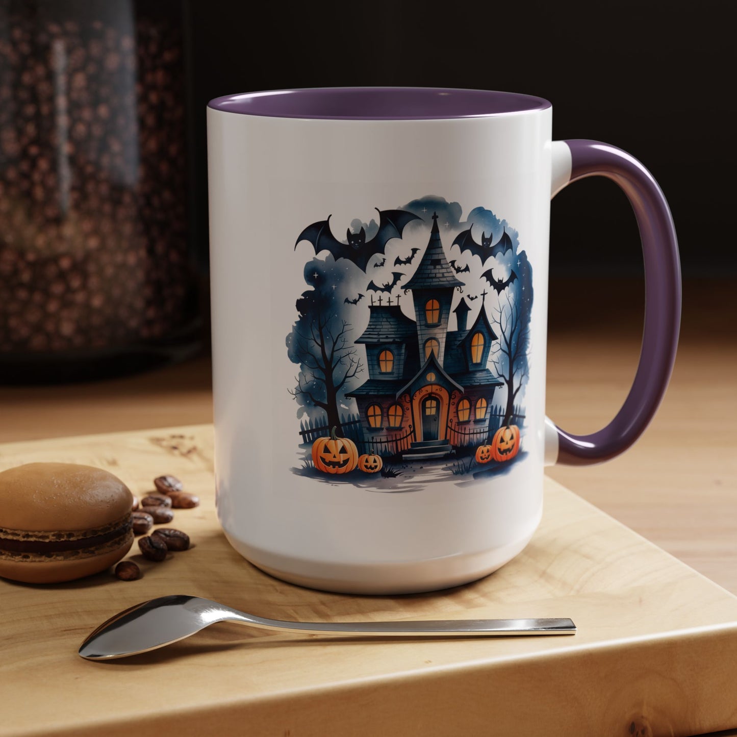 Halloween Mug - Bat Ghost House
