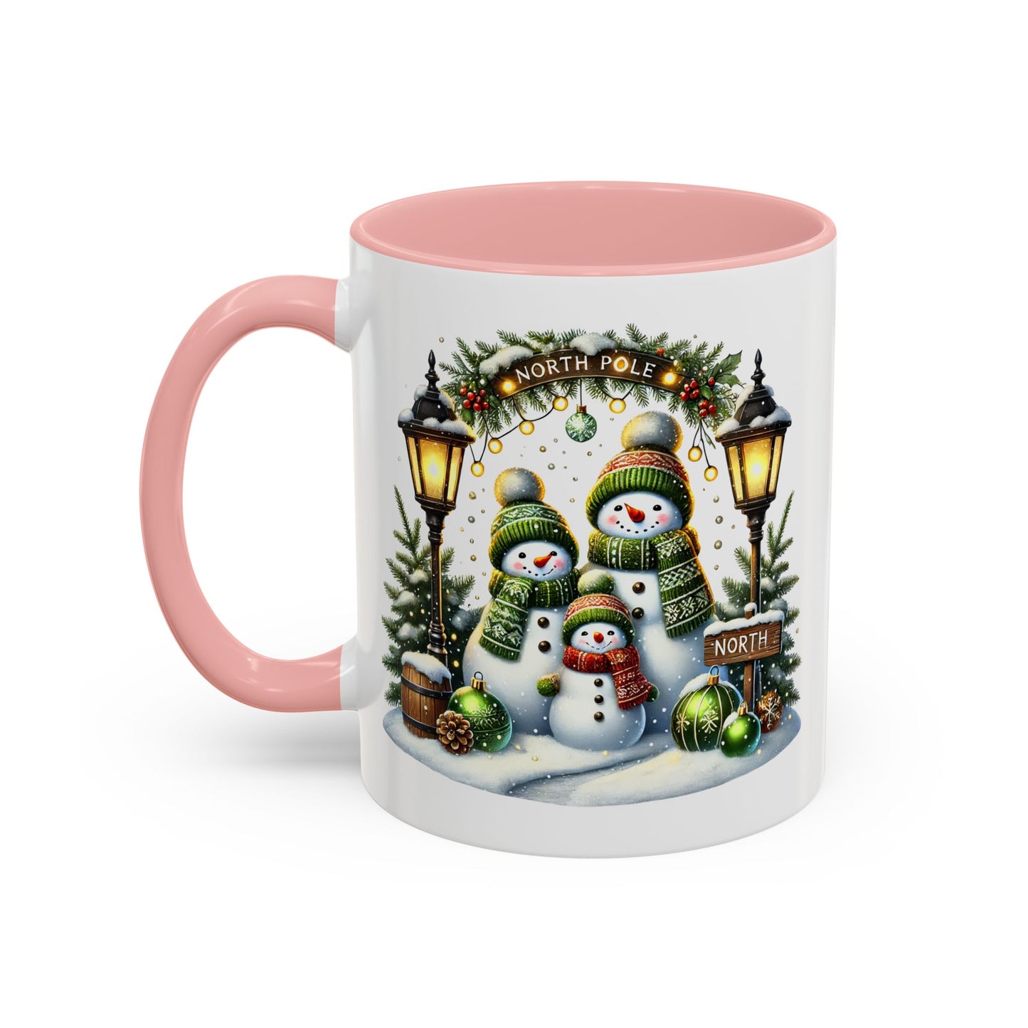Christmas Mug - Green Snowman Family