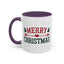 Christmas Mug - Merry Christmas Red & Green Text Heart Arrow Trees
