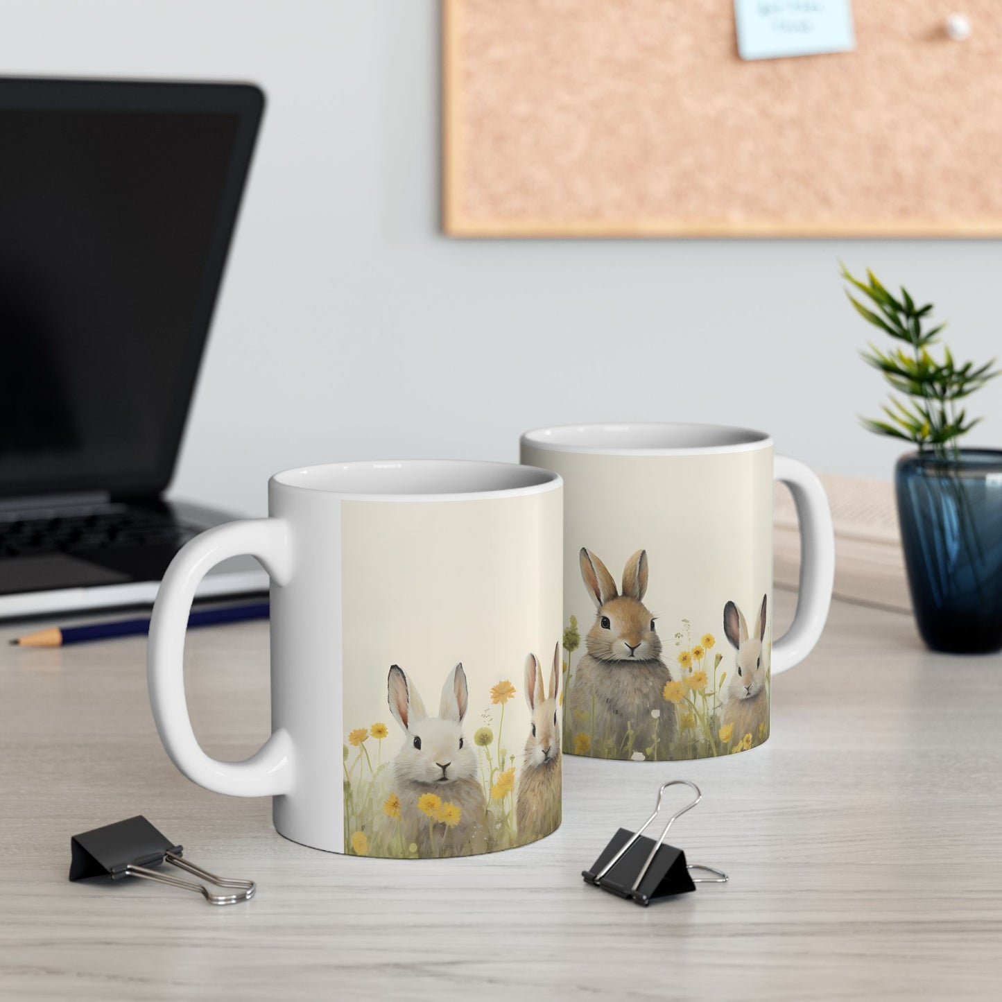 Artistic Mug - Felted Bunnies 4