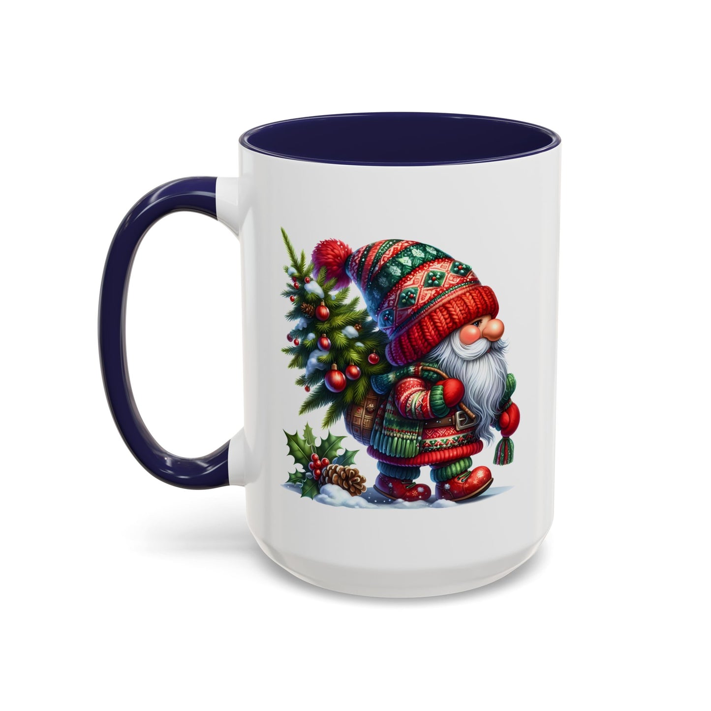 Christmas Mug - Gnome Christmas Tree and Pine Cone