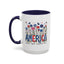4th of July Mug - Floral America Patriotic