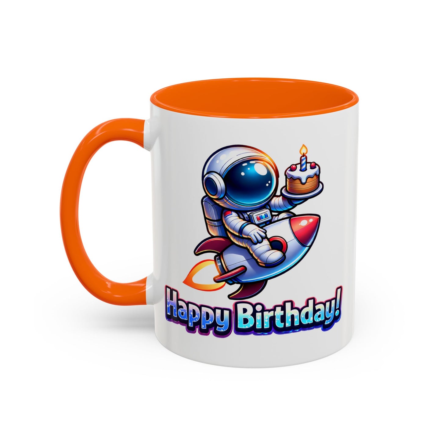 Birthday Mug - Astronaut Rocket