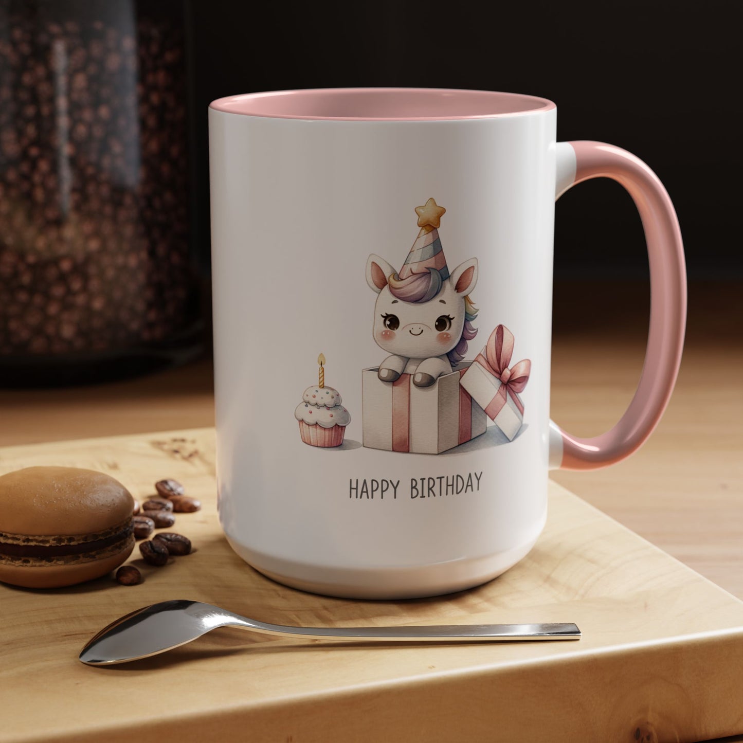 Birthday Mug - Unicorn With Present