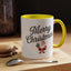 Christmas Mug - Merry Christmas Black Text Santa Present