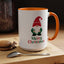 Christmas Mug - Merry Christmas Green & Red Text Gnome Candy Cane
