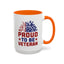 4th of July Mug - Proud to Be a Veteran Sunflower