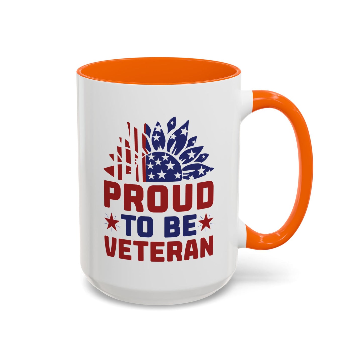 4th of July Mug - Proud to Be a Veteran Sunflower