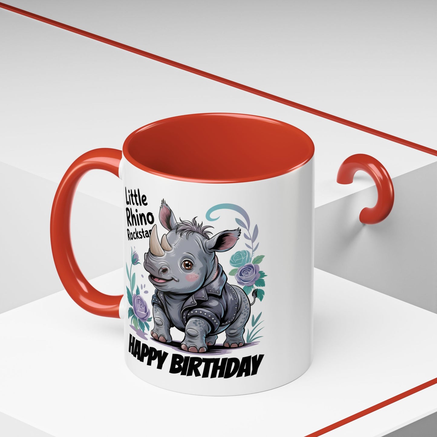 Birthday Mug - Happy Birthday Little Rhino Rockstar
