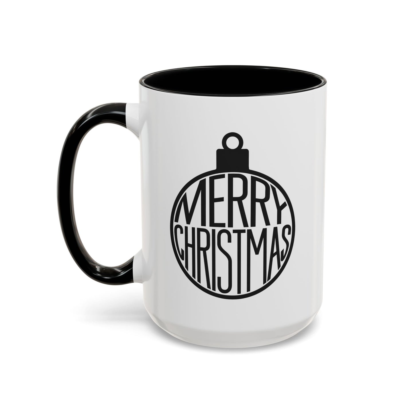 Christmas Mug - Merry Christmas Black Text Ornament