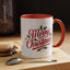 Christmas Mug - Merry Christmas Red Text Mistletoe