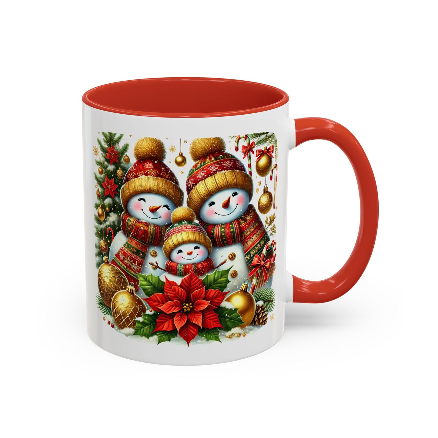 Christmas Mug - Gold Snowman Family 2