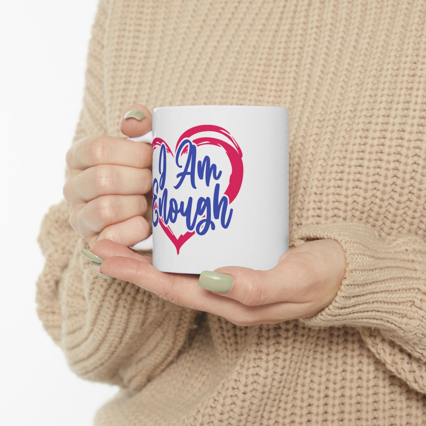 Wellness Mug - I Am Enough Heart